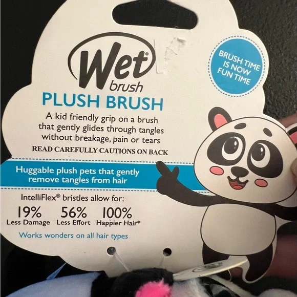 Wet Brush Kids Plush Panda Hair Brush New - Picture 7 of 11